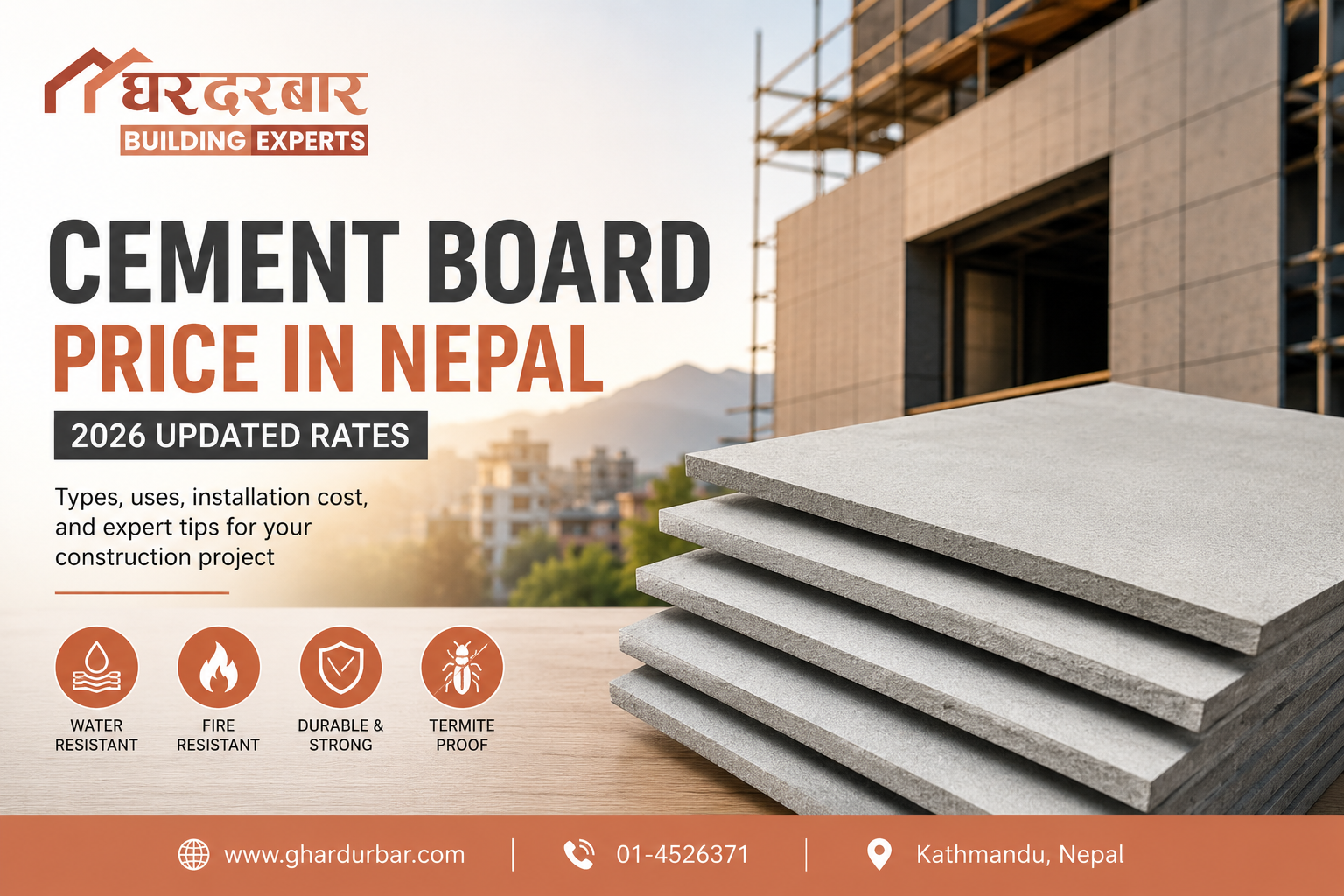 Cement Board Price in Nepal (2026): What You Actually Need to Know Before Buying