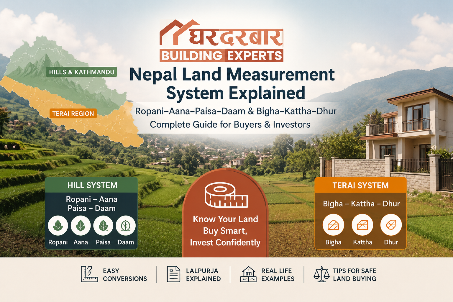 Understanding Land Measurement in Nepal: Aana, Ropani, Dhur & Kattha Explained
